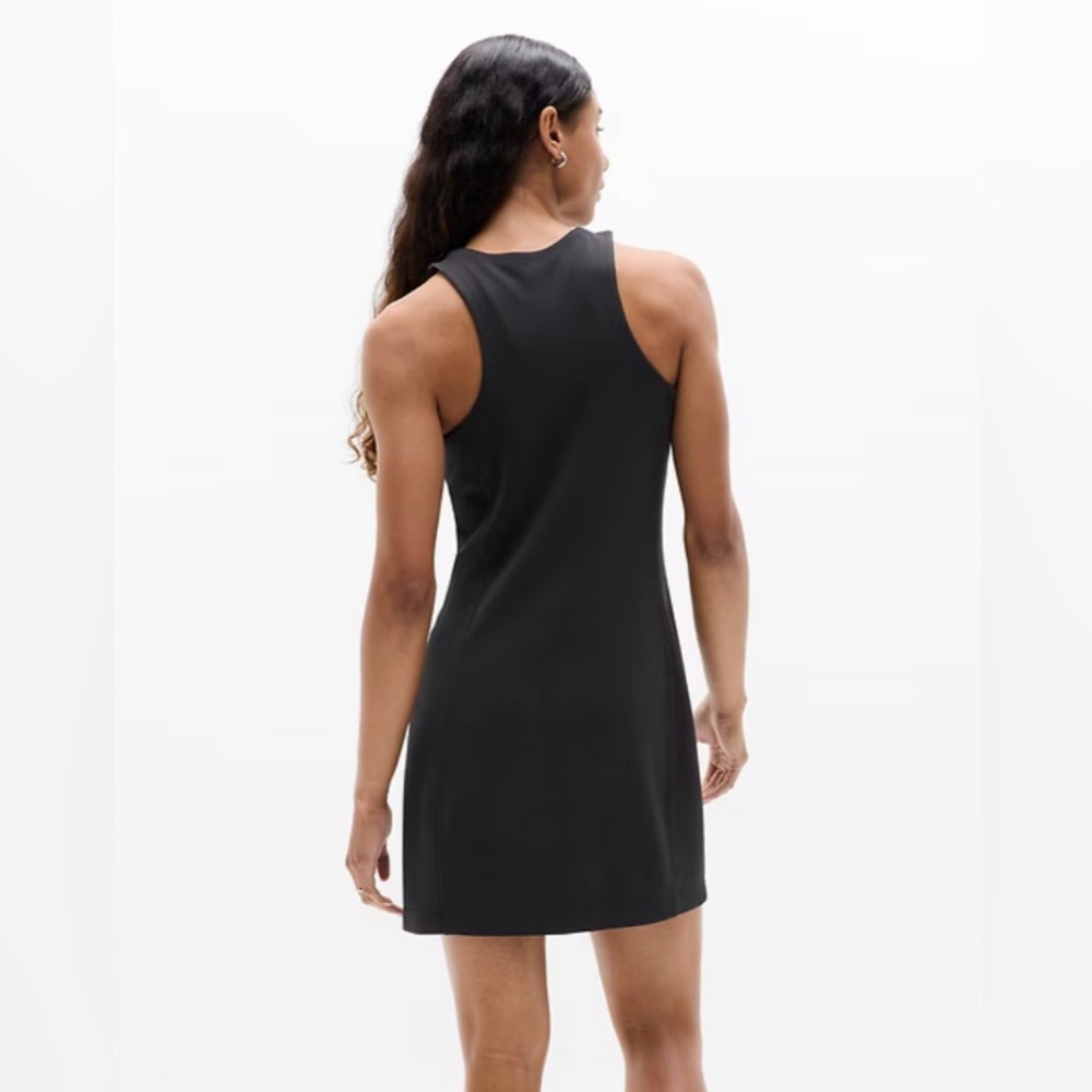 Athleta | Seasoft Rib Mini Tank Dress Black Size Medium Petite - Picture 2 of 12